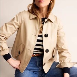 Boden Cropped Trench Jacket